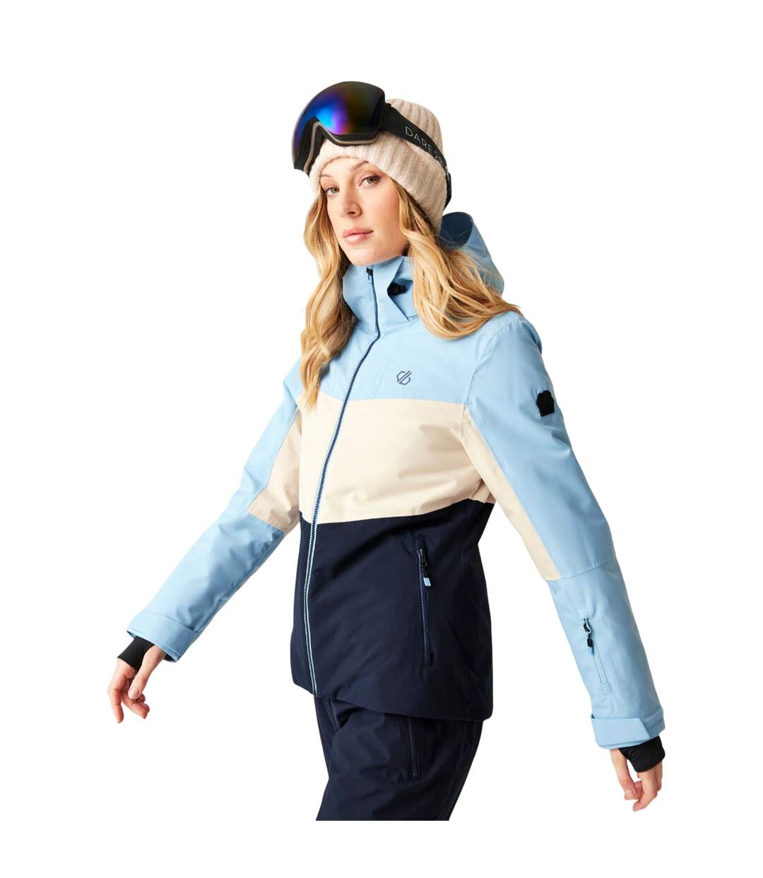 Womens/ladies Iced Waterproof Ski Jacket Glacier Lake Navy Dare 2B-1