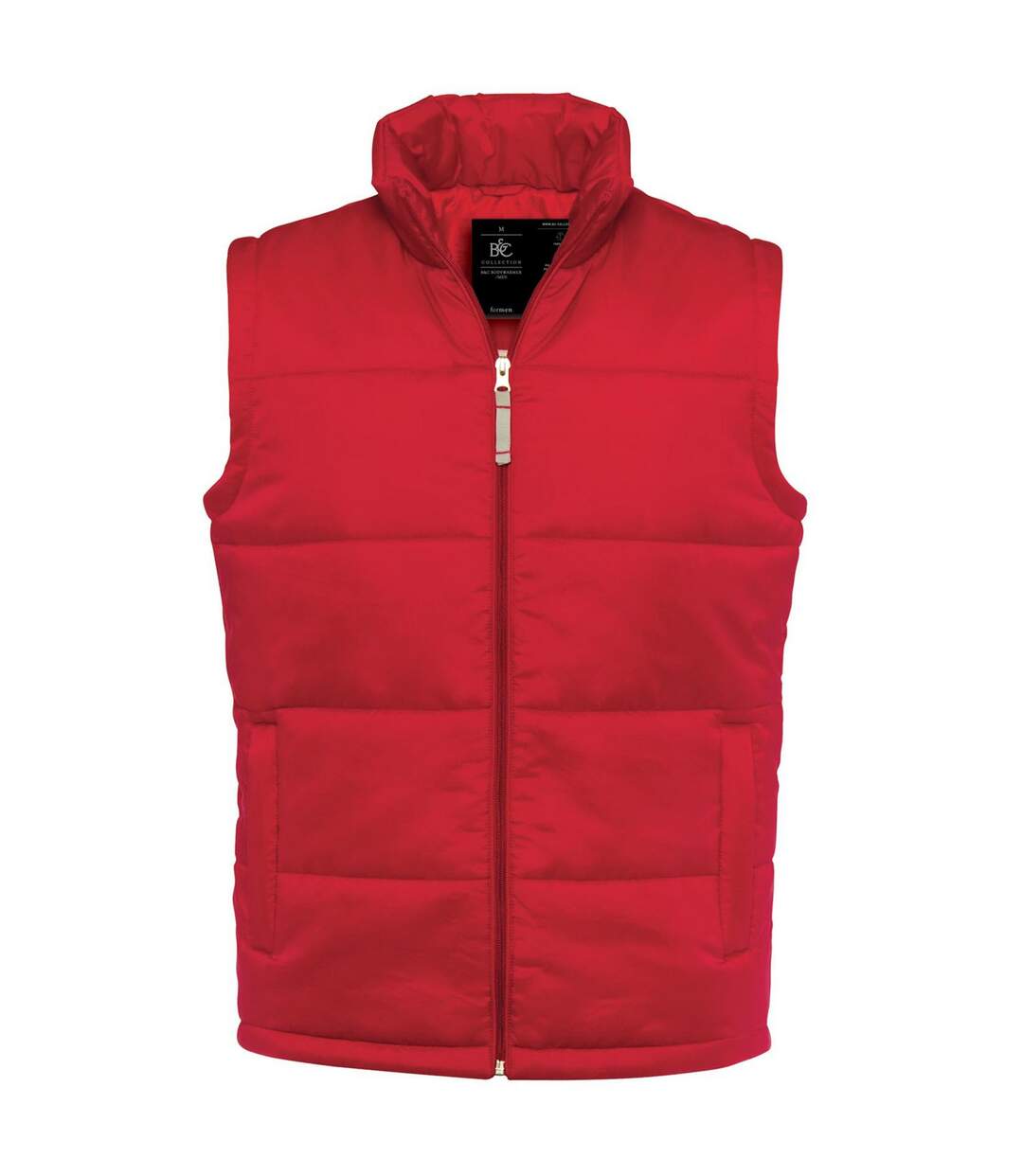 Veste Sans Manches Motif/style Uni Homme Rouge B&C-1