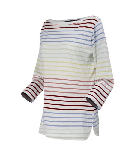 Womens/ladies bayletta 3/4 sleeve top white/multicoloured Regatta