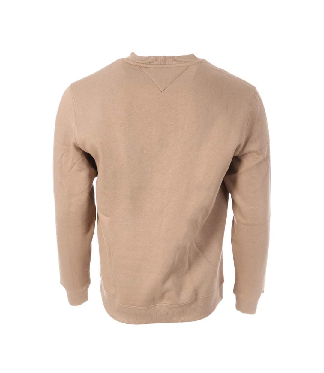 Sweat beige violet homme tommy hilfiger reg flag crew-2