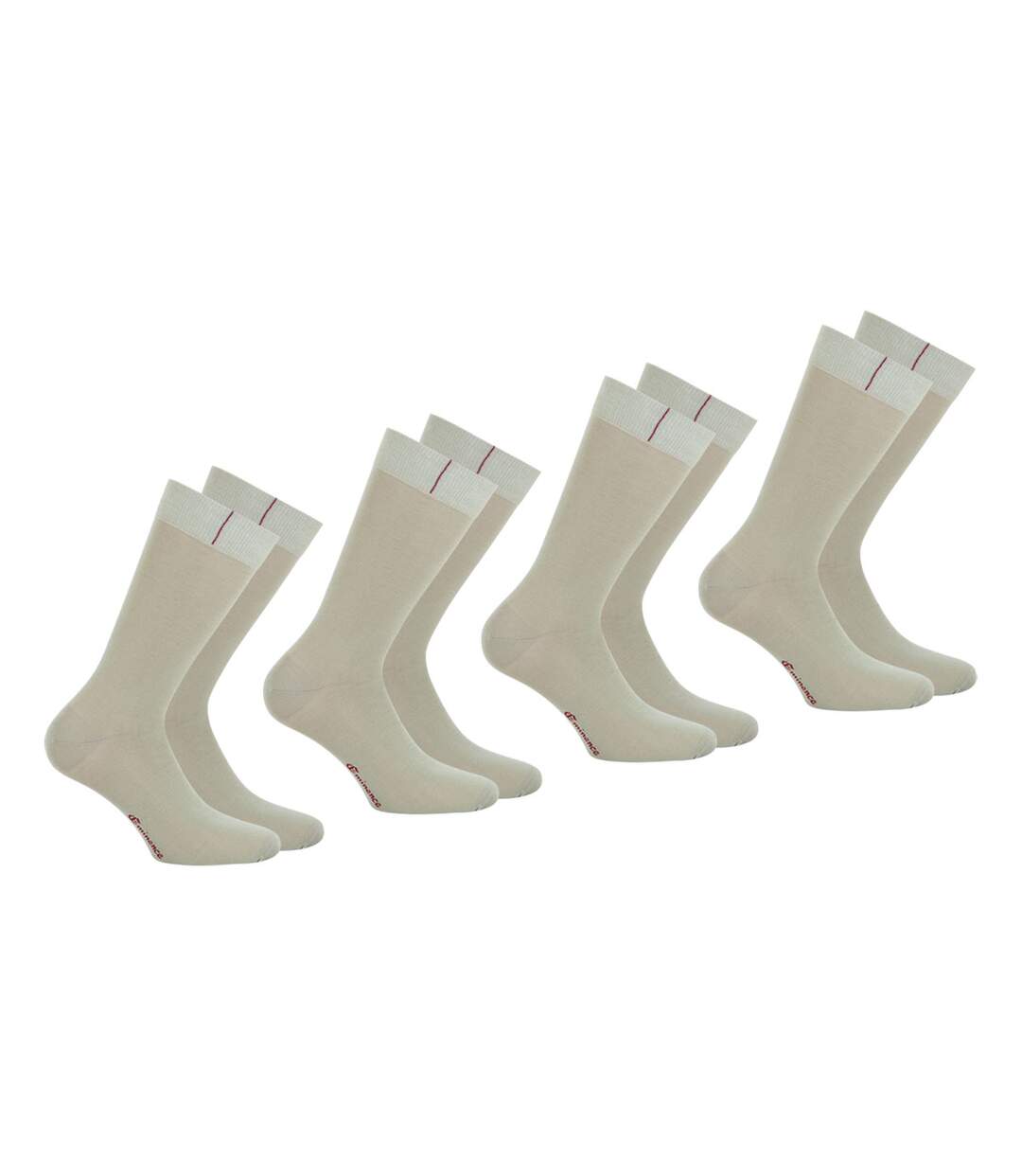 Lot de 4 paires de chaussettes mi-hautes Fil d'Ecosse homme Fait en France