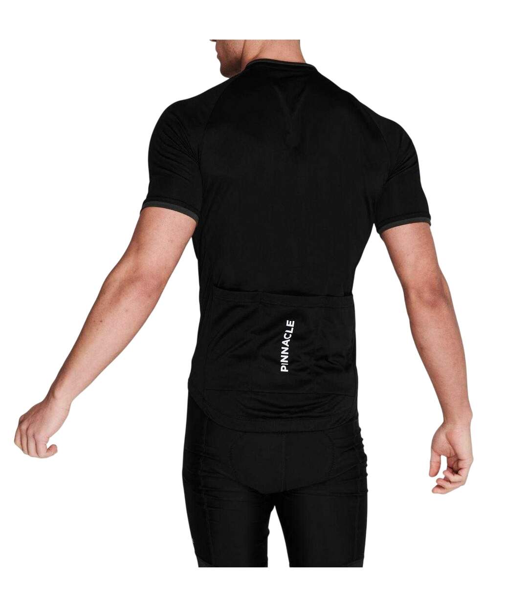 Maillot De Cyclisme Manches Courtes Homme Noir Pinnacle-3