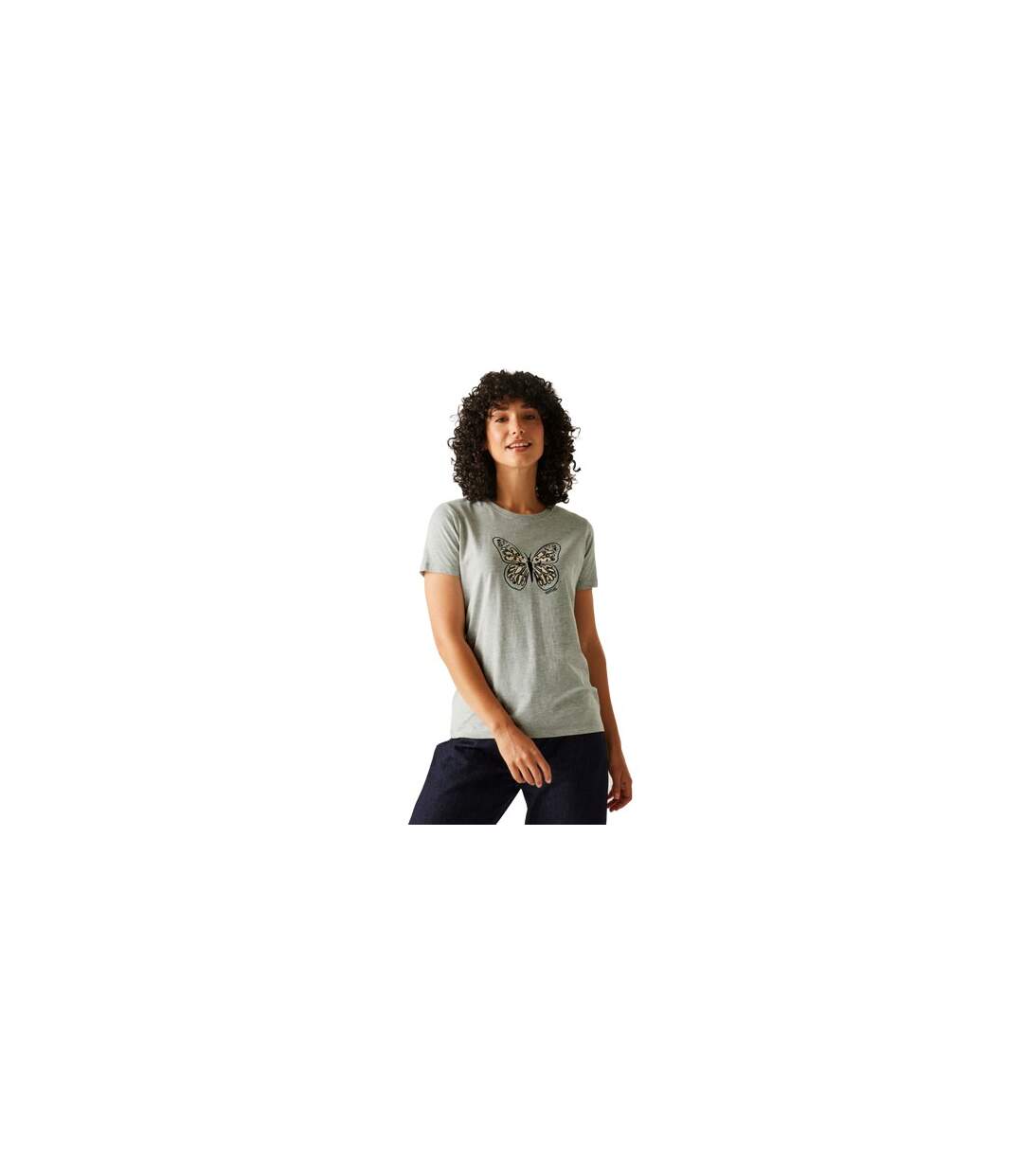 T-shirt Motif/style Papillon Filandra Vx Femme Gris Chiné Regatta-1