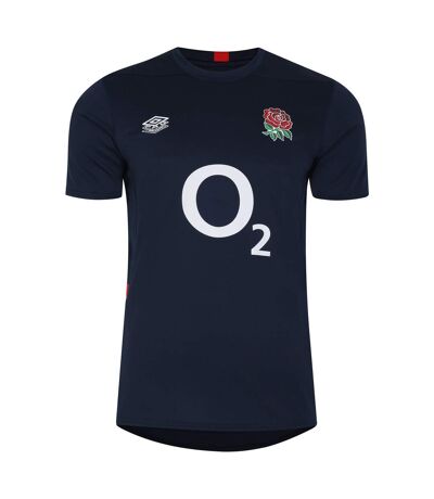 Umbro Mens 23/24 England Rugby Gym T-Shirt (Navy Blazer/Dress Blue/Flame Scarlet)