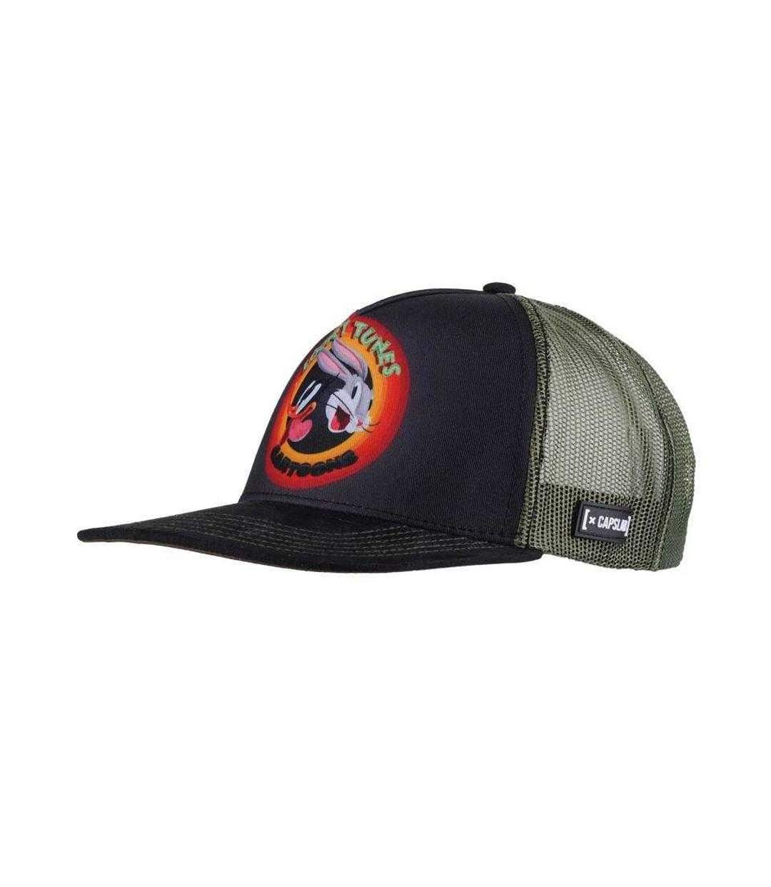 Casquette Trucker Motif/style Looney Tunes Noir Capslab-1
