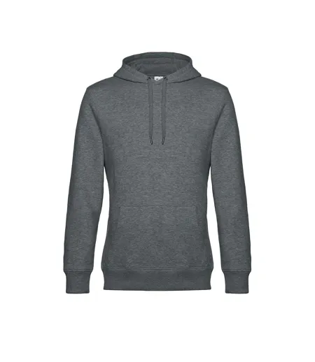 Mens King Hooded Sweater Gris Moyen Chiné B&C