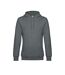 Mens King Hooded Sweater Gris Moyen Chiné B&C-1