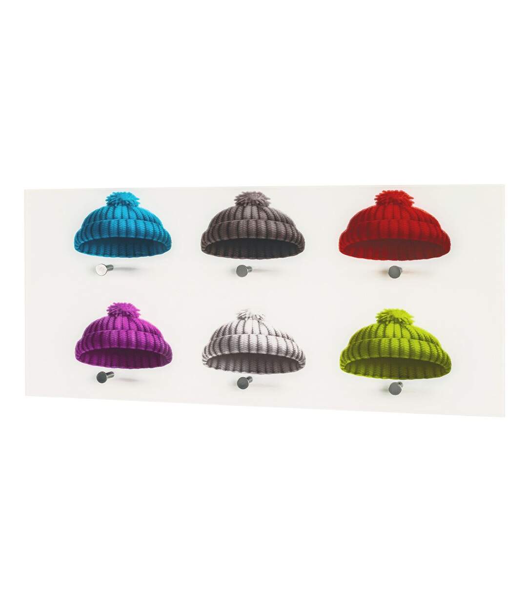 Patère Murale en Verre Bonnets 90cm Blanc-1