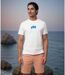 T-Shirt Manches Courtes -  Homme - Col Rond - Couleur  Blanc-3