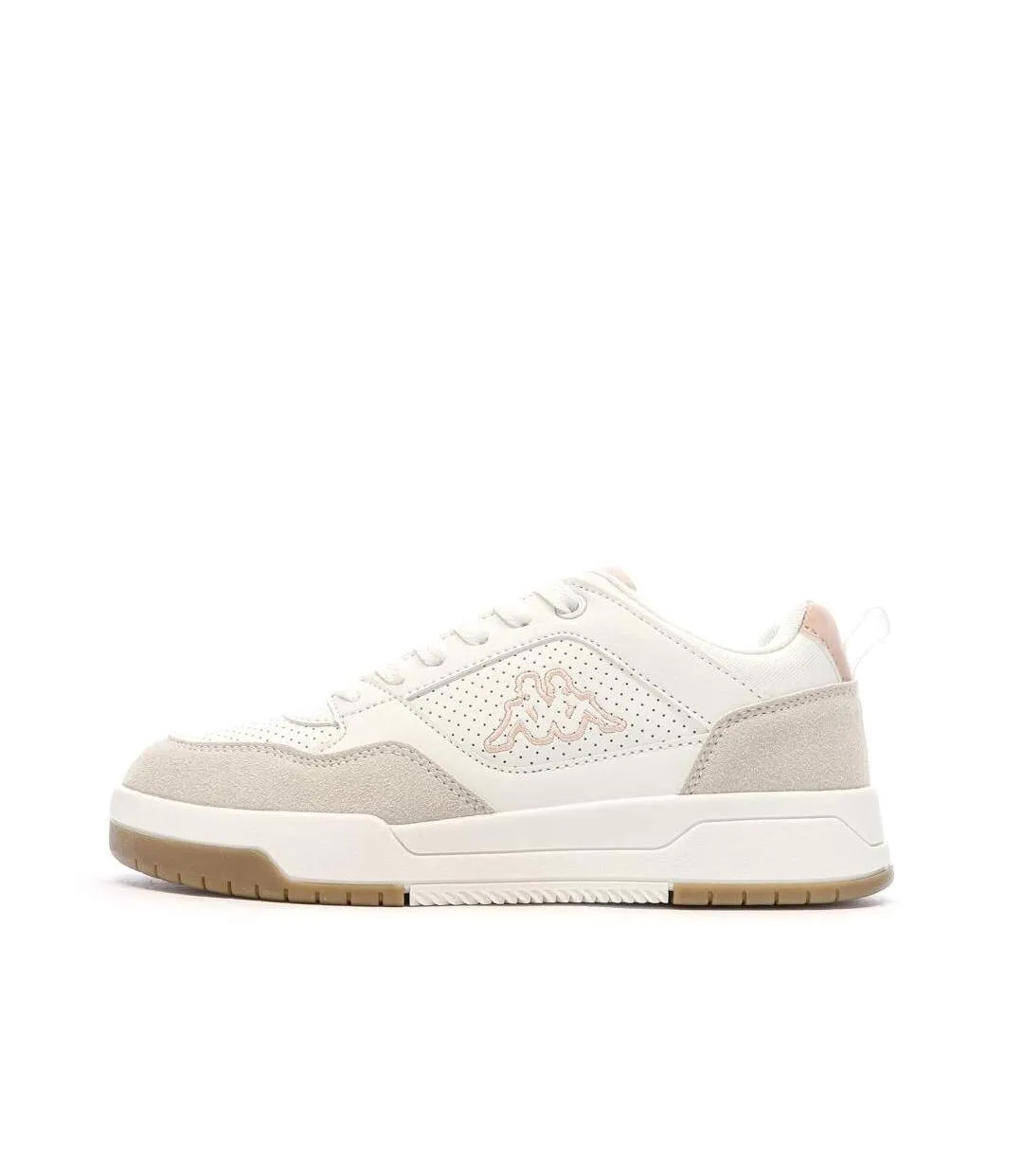Baskets blanches/beiges/roses femme kappa manisw-1