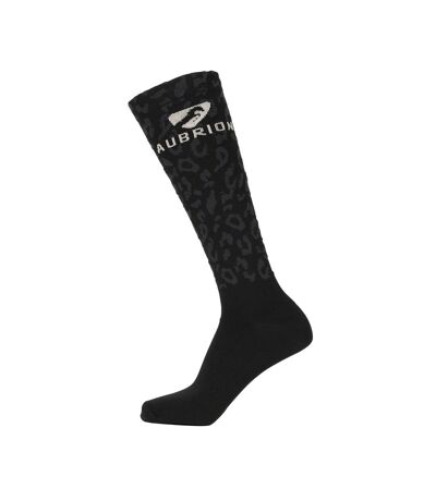 Aubrion Unisex Adult Performance Leopard Print Boot Socks (Black) - UTER1757
