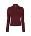 Womens/ladies Half Zip Fleece Top Aubergine Puma-1