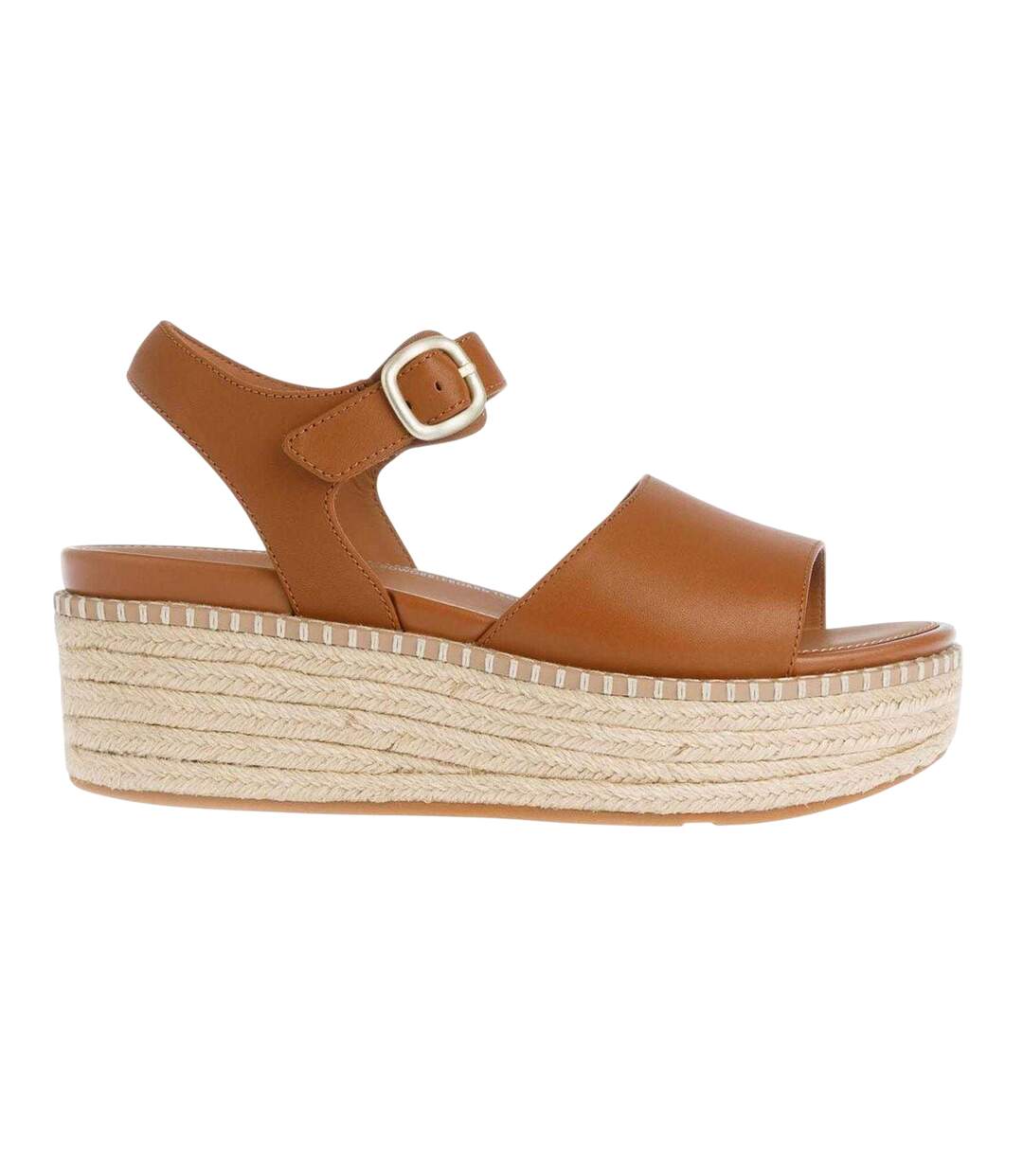 Sandales À Talons Compensés Eloise Espadrille Femme Marron Clair FitFlop-1