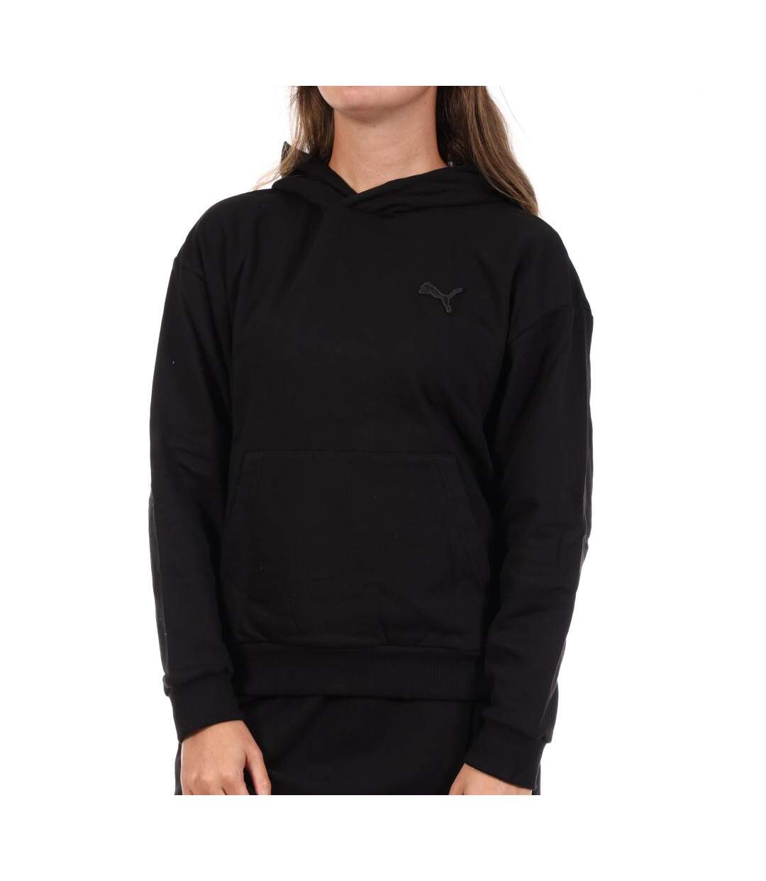 Sweat noir femme puma emboridery comfo-1