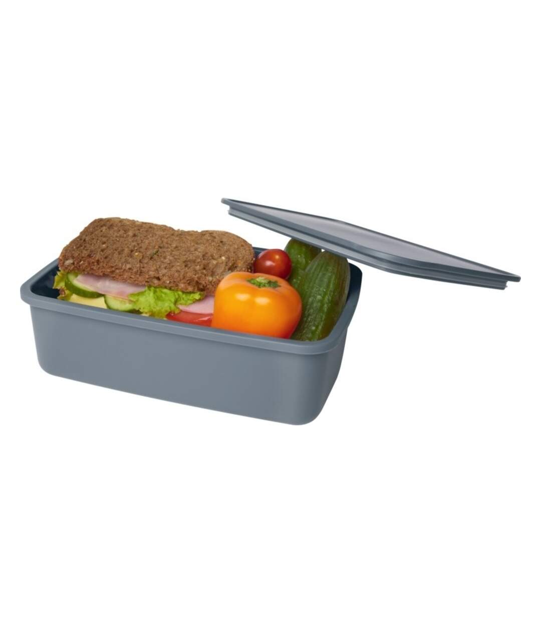 Dovi plastic lunch box 6cm x 19cm x 13cm slate grey Seasons-3