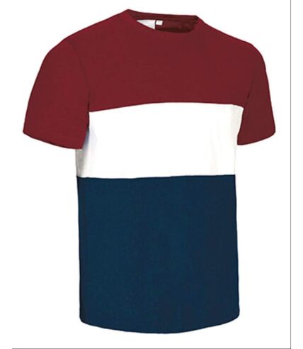 T-shirt 3 couleurs - Homme - VARSITY - rouge - blanc et bleu marine