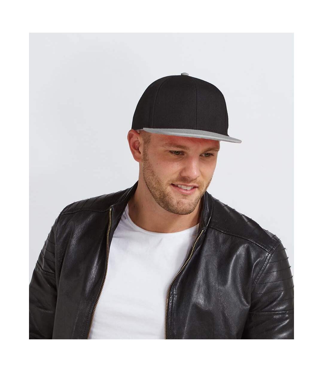 Casquette ajustable adulte noir / gris Beechfield-2