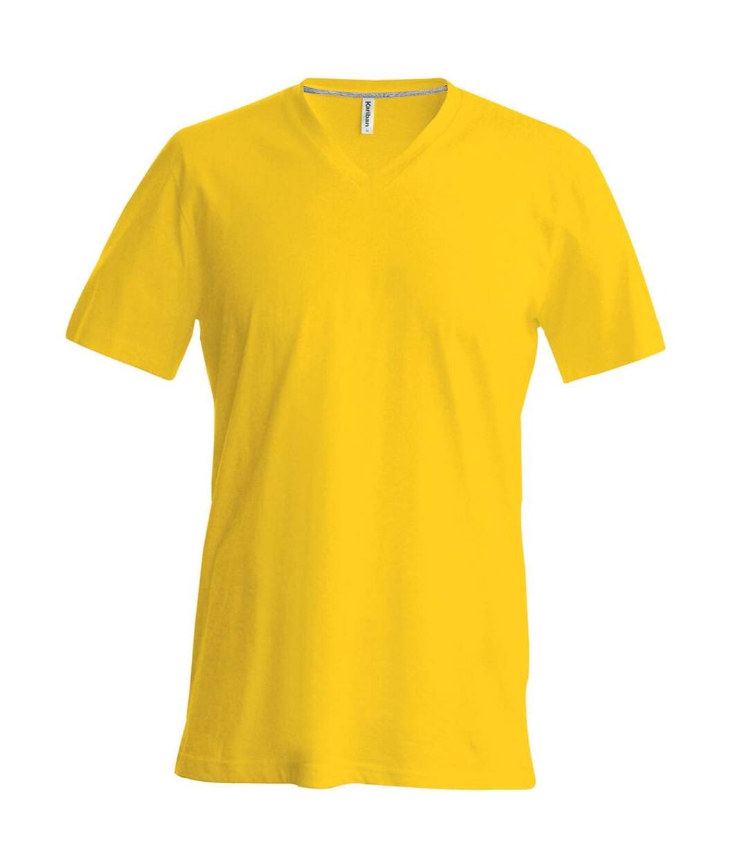 T-shirt manches courtes col V - K357 - jaune - homme