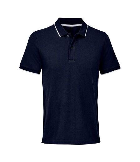 Polo Palermo Adulte Bleu Marine Français Blanc SOLS