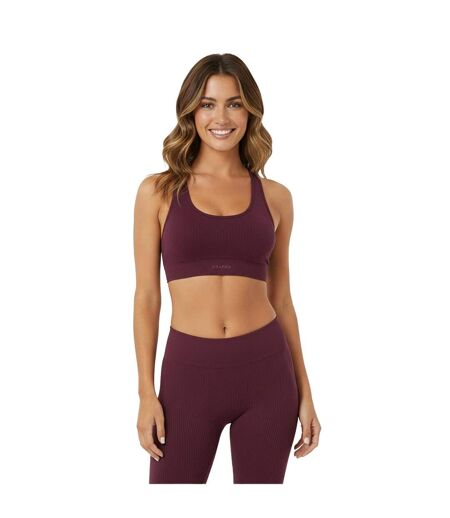 Brassière De Sport Motif/style Côtelé Femme Pourpre USA