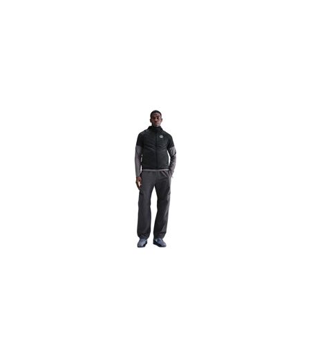 Mens City Side Quilted Gilet Black Red Nike