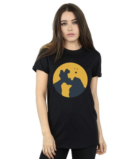 Disney - T-shirt LADY AND THE TRAMP MOONLIGHT KISS - Femme (Noir) - UTBI17909