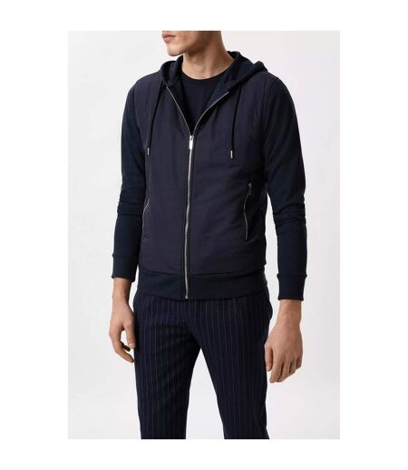 Burton Mens Panel Nylon Full Zip Hooded Jacket (Navy) - UTBW305