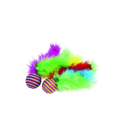 Happy Pet Carnival - Jouet balle pour chat (Multicolore) (20 x 4 x 4cm) - UTBT872