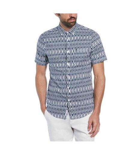 Mens Ikat Regular Short-sleeved Shirt Sargasso Sea Original Penguin