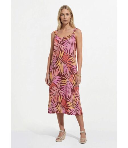 Robe longue sans manches bretelles bijou