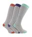 Sock Snob - 3 paires de chaussettes femme extra longues en laine douce et chaude-3