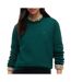 Sweat vert femme tommy hilfiger flag crew1-1