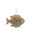 Décoration Murale en Bois à Suspendre Poisson 42cm Naturel-1