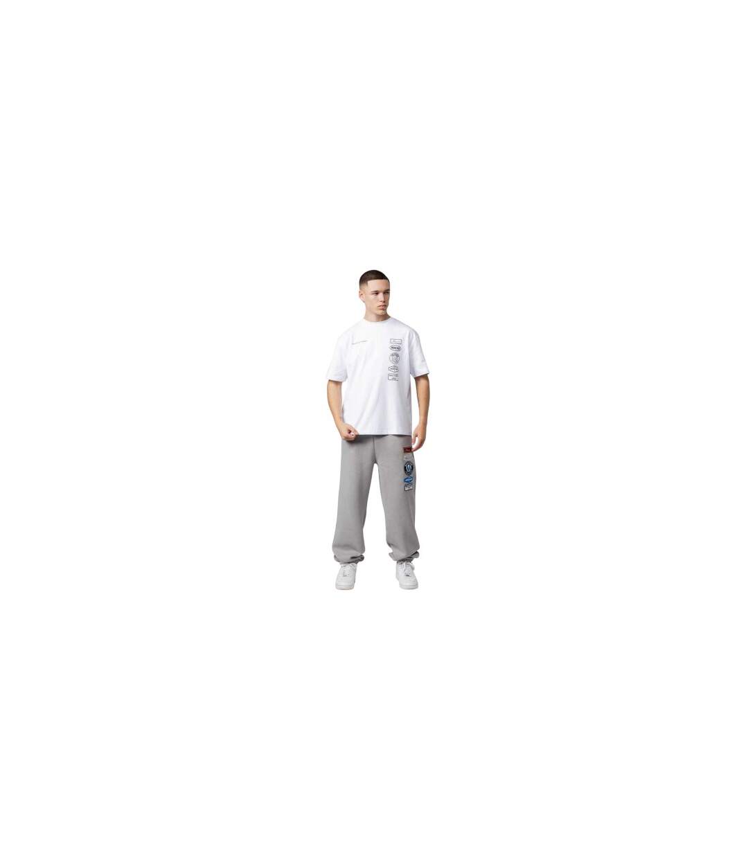 T-shirt Motif/style Badge 2.0 Homme Blanc Mercier-1