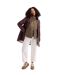 Doudoune Imperméable Unie À Capuche Ajustable Melissa Femme Beige Marron Trespass-1