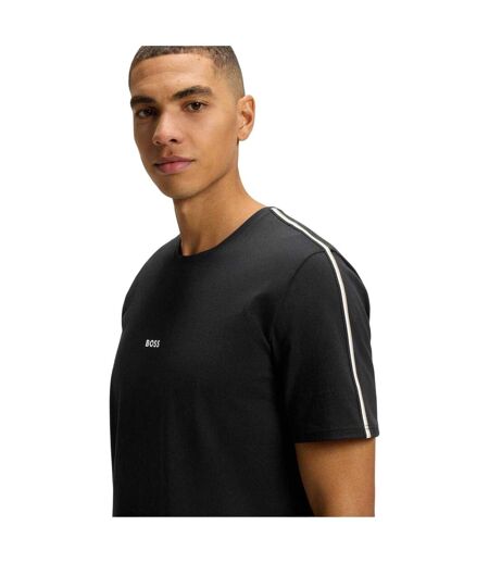 Mens Logo Polycotton Regular T-shirt Black Boss