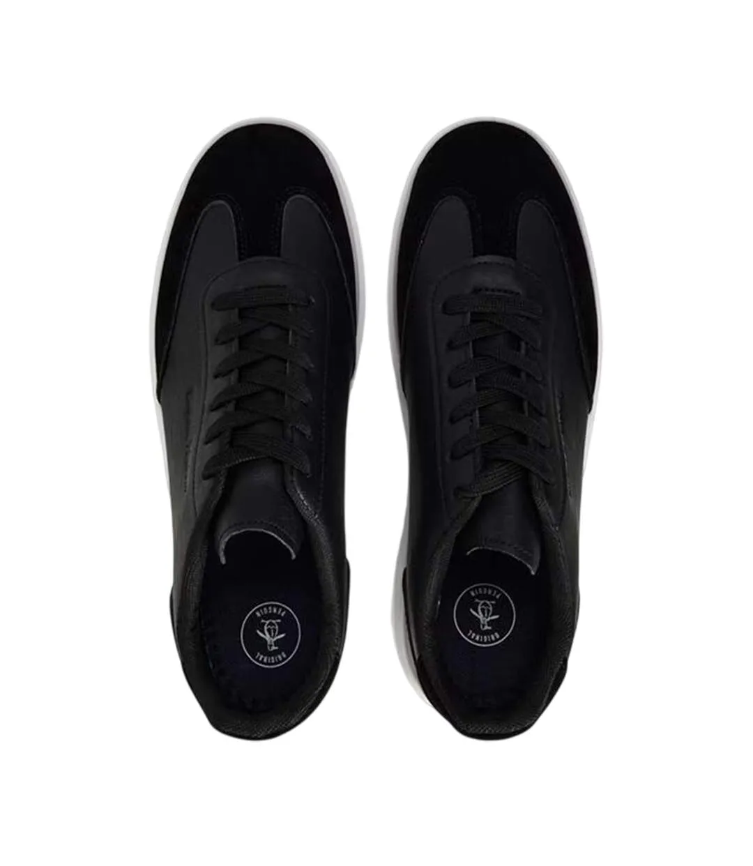 Mens Suede Trainers Black Original Penguin-3