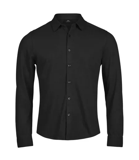 Chemise Manches Longues Luxury Homme Noir Tee Jays