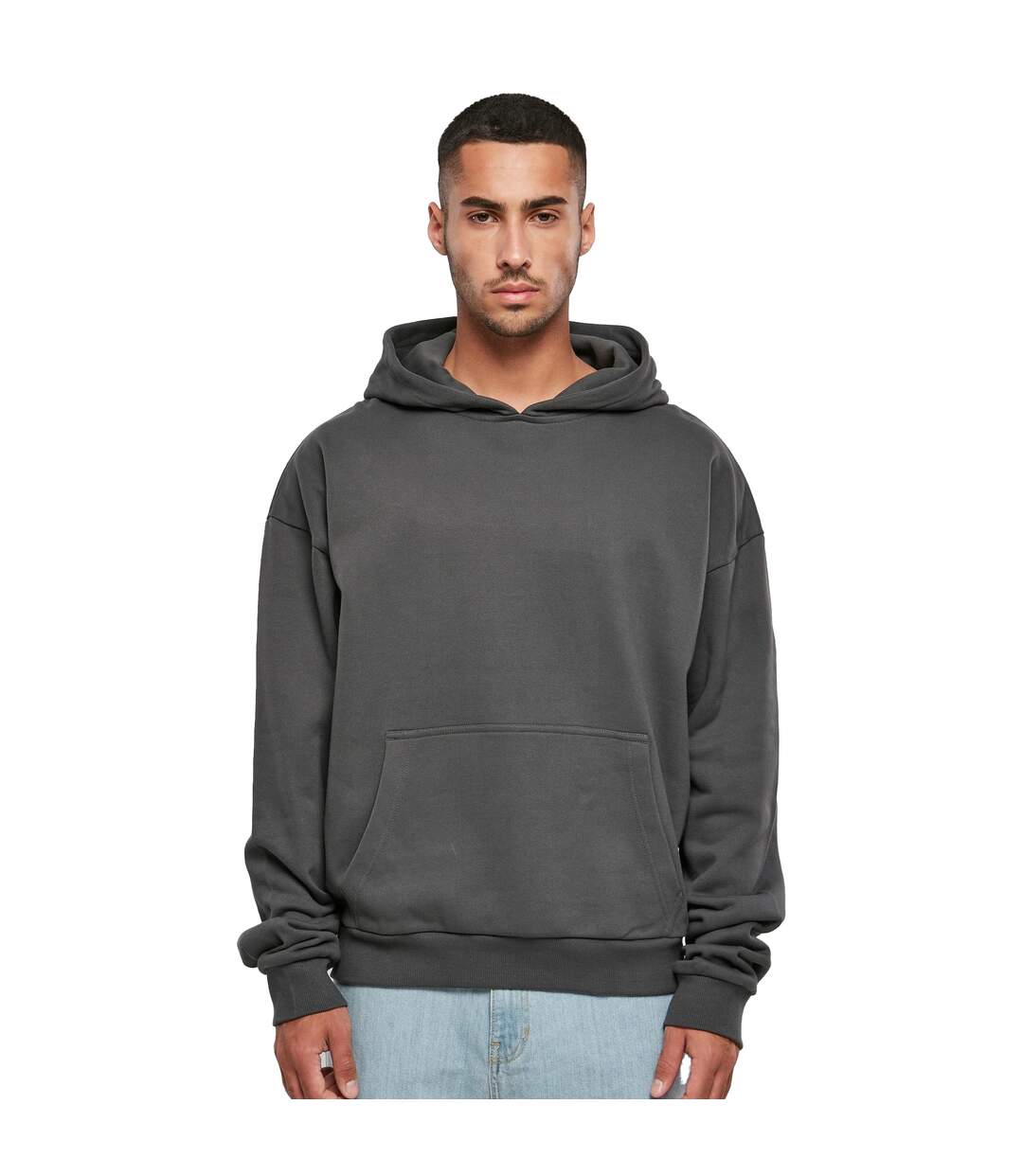 Sweat à capuche homme gris foncé Build Your Brand-4