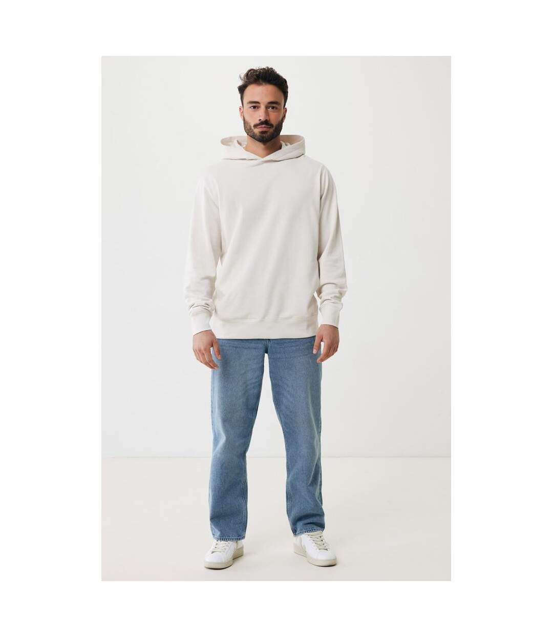Unisex adult yengo recycled cotton side pocket hoodie peach nectar Iqoniq-4