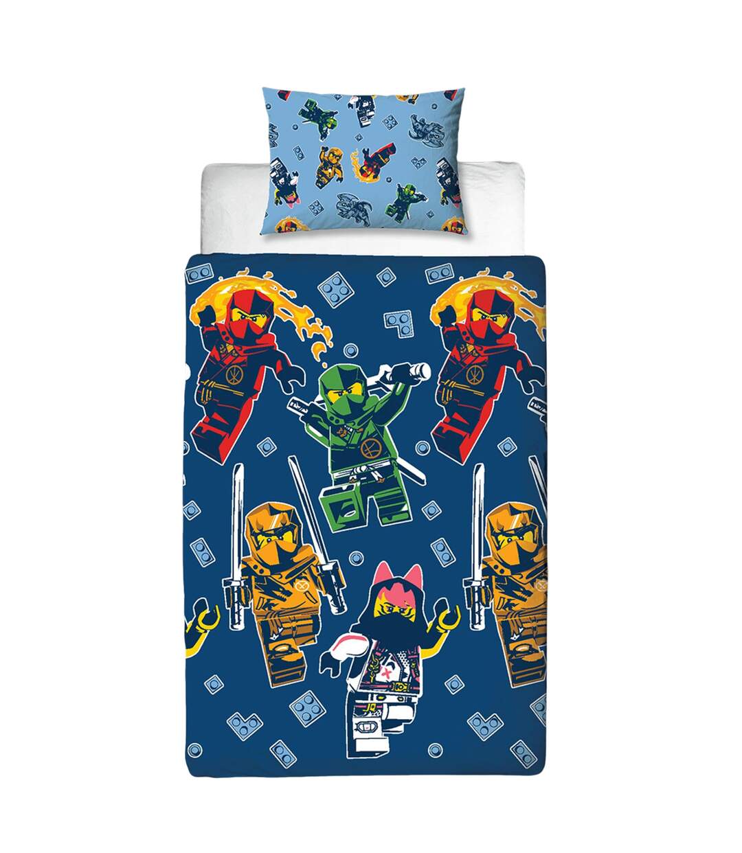 Reversible Duvet Set Multicoloured Lego Ninjago-2