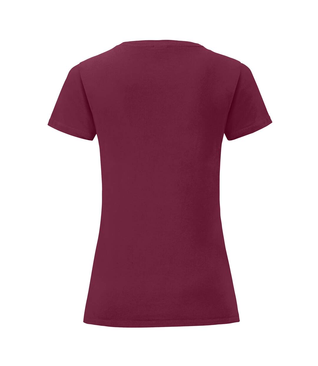 T-shirt manches courtes iconic femme bordeaux Fruit of the Loom