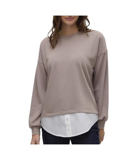 Sweat beige femme vero moda yoyo - m