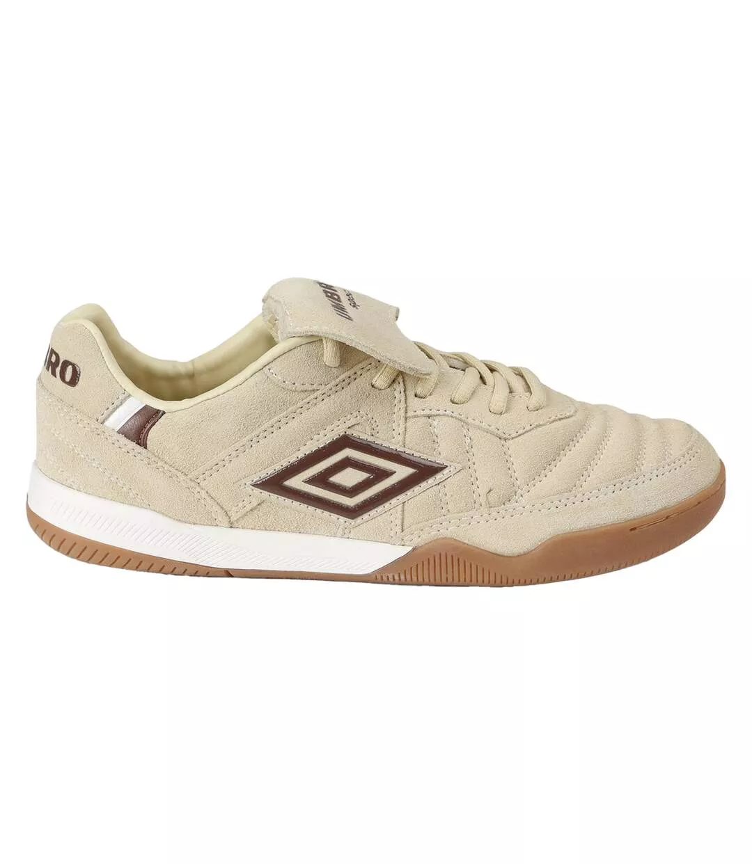 Mens Speciali Tr Flap Top Suede Trainers Cream Dark Brown White Umbro-1