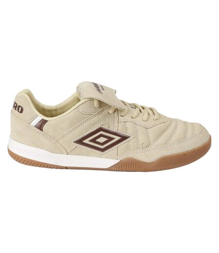 Mens Speciali Tr Flap Top Suede Trainers Cream Dark Brown White Umbro