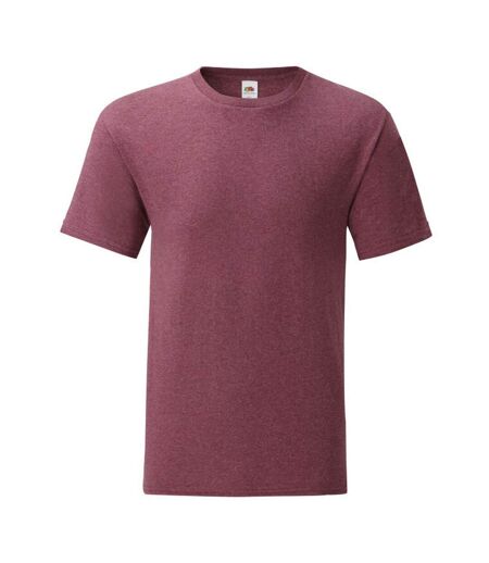 Mens iconic 150 t-shirt burgundy heather Fruit of the Loom