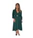 Robe Mi-longue Femme Bleu Sarcelle Ax-1