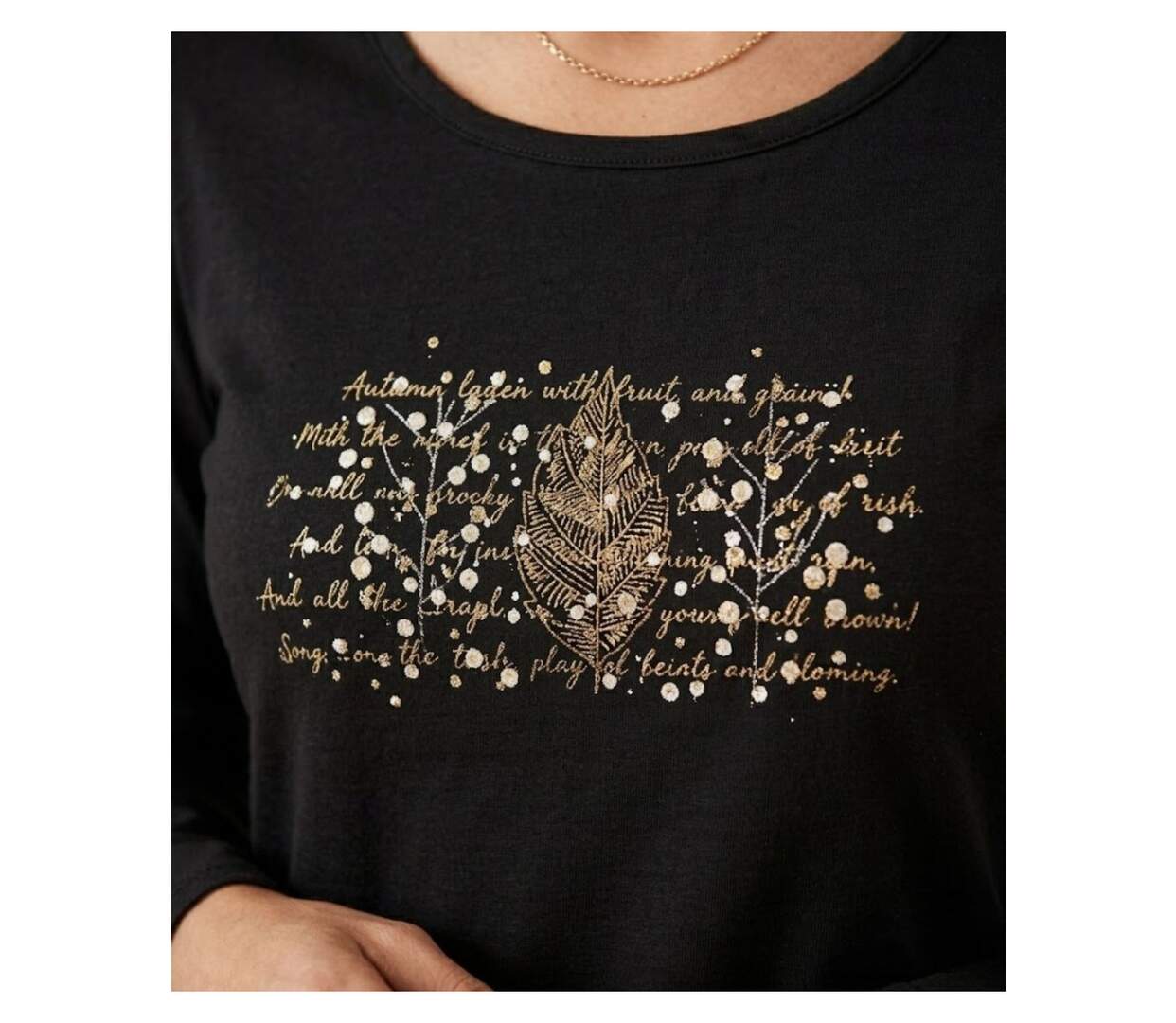 MAYFLOWER NOTICE2 – Tee-shirt manches longues noir sérigraphié pour un style chic et intemporel-4
