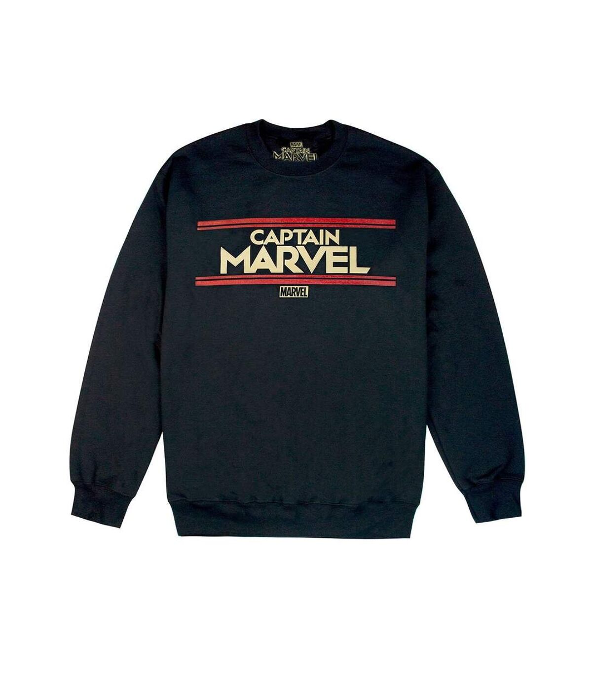 Marvel Captain Marvel Womens/Ladies Letters Sweatshirt (Black)