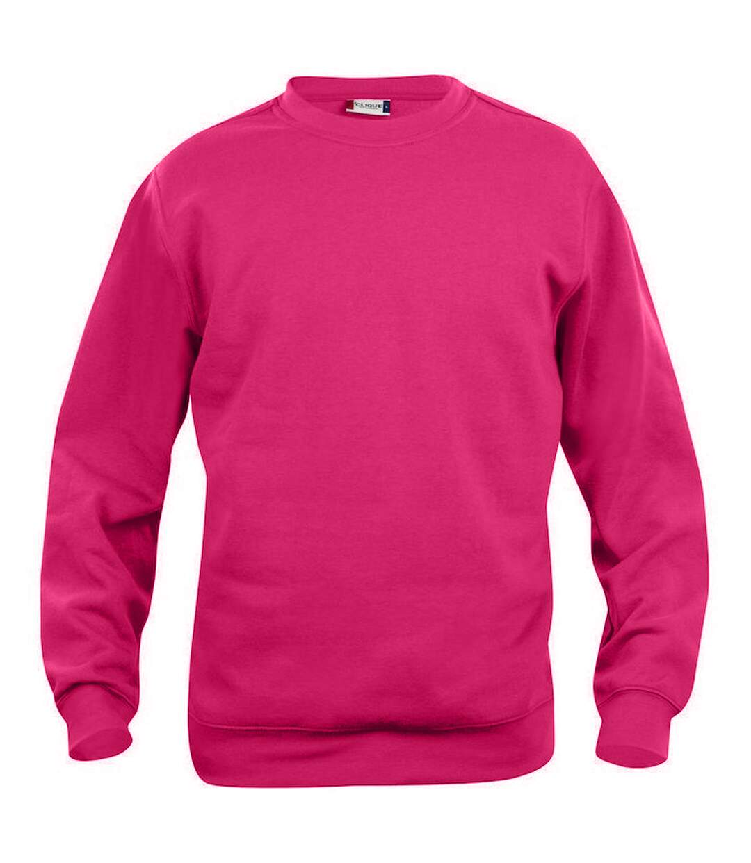 Sweat basic adulte rose vif Clique-1